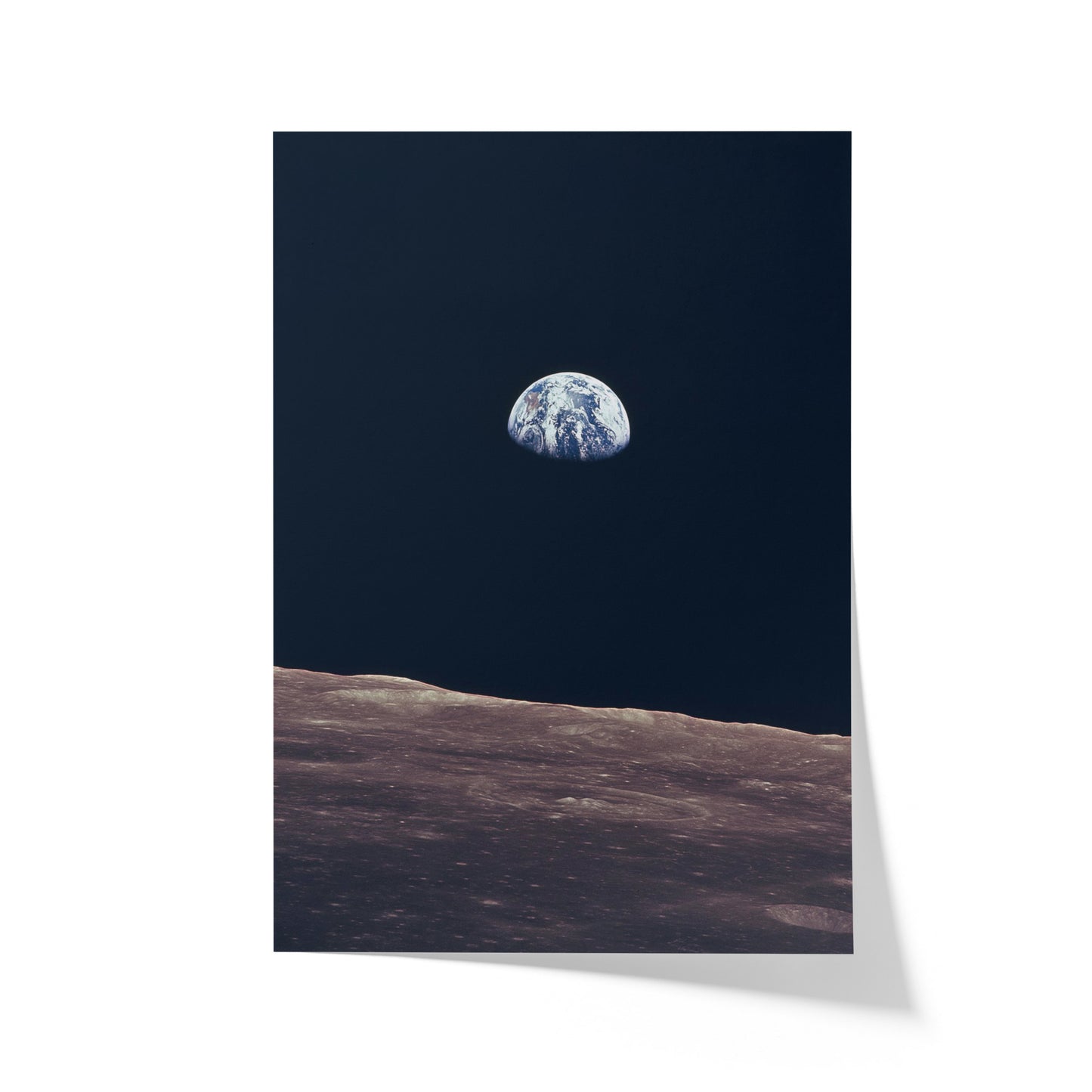 Earth Rise as Seen From Lunar Orbit