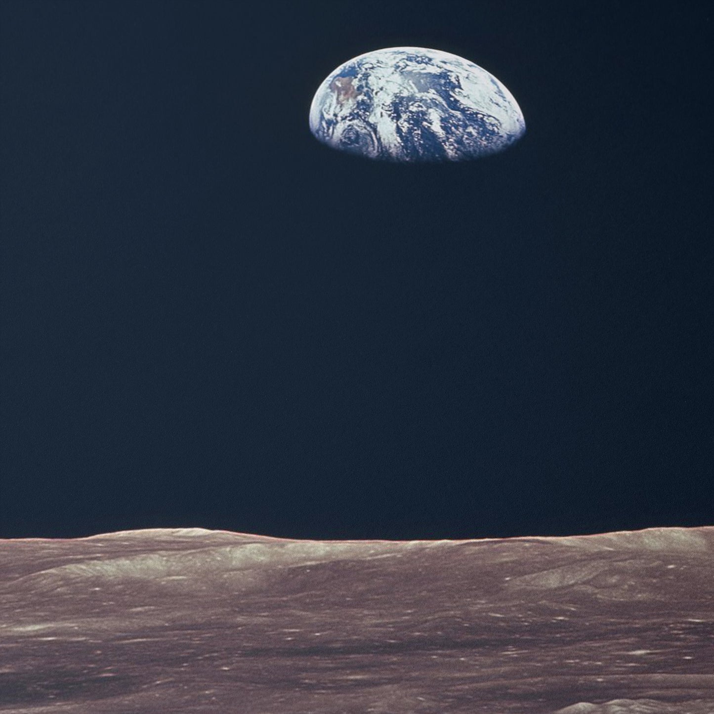 Earth Rise as Seen From Lunar Orbit