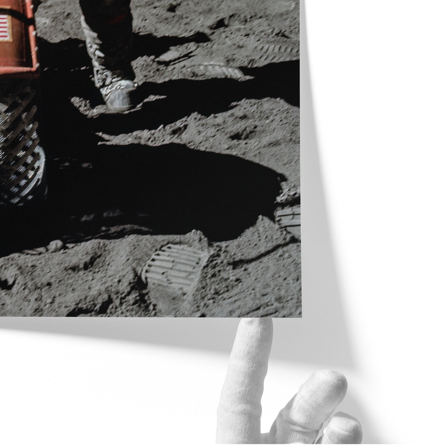 View of Astronaut Eugene Cernan Beside Lunar Roving Vehicle During EVA