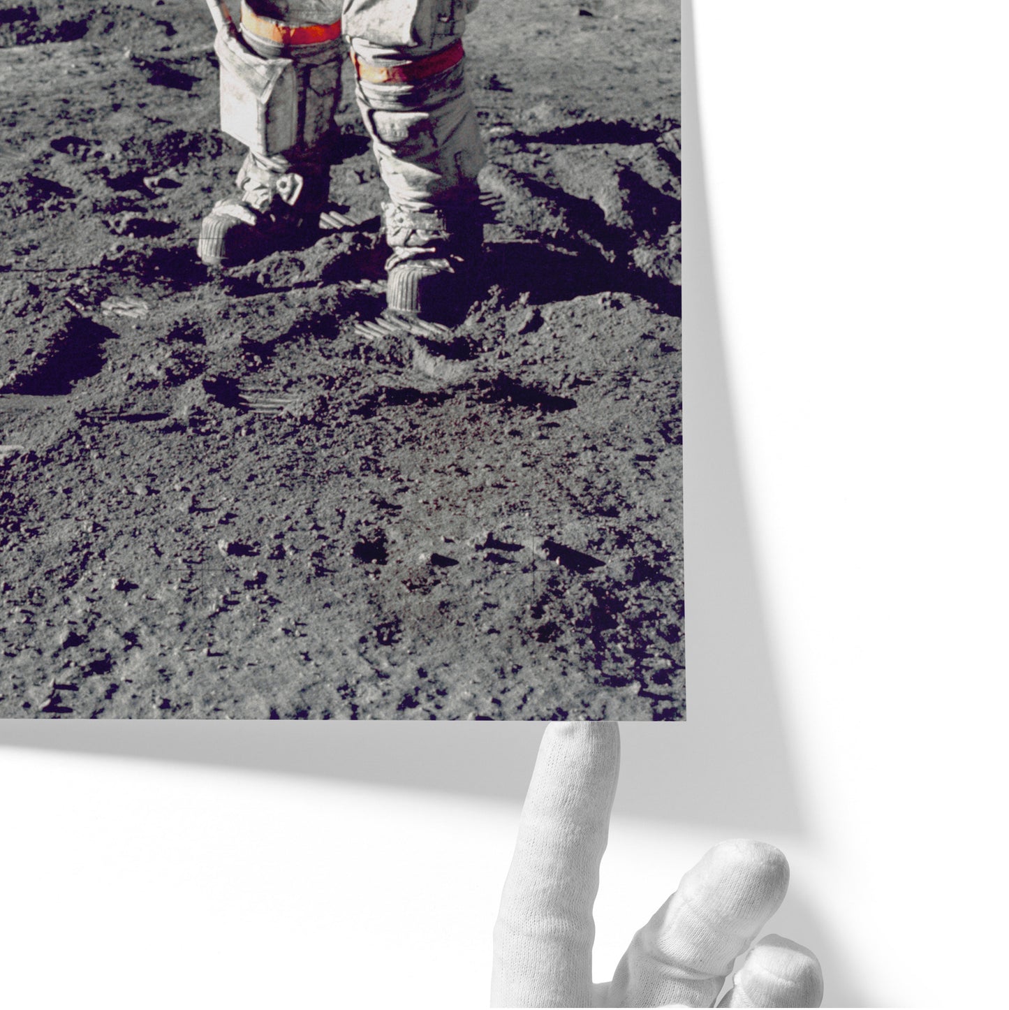 Cernan Jump Salutes Flag