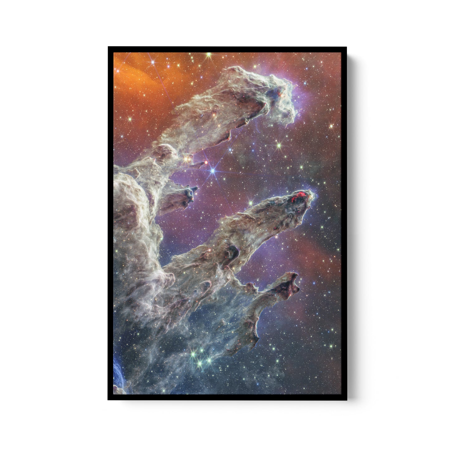 By combining images of the iconic Pillars of Creation