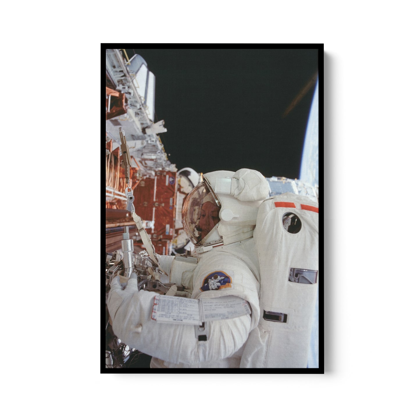 Astronaut Kathryn Thornton Works on Hubble Space Telescope